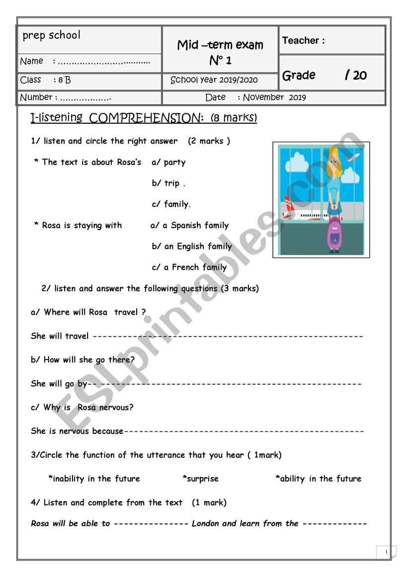 8th mid term 1 worksheet