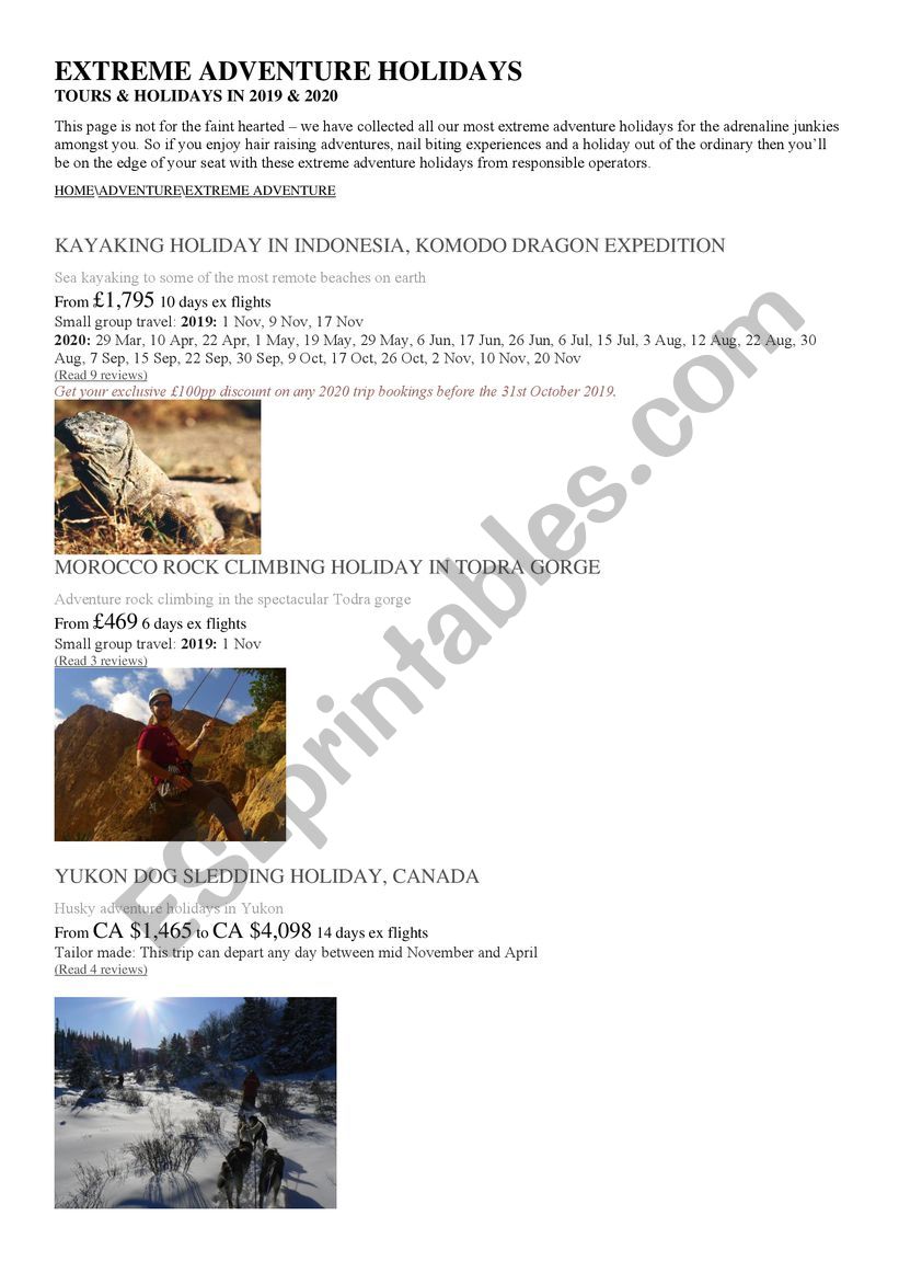 English for hospitality  worksheet