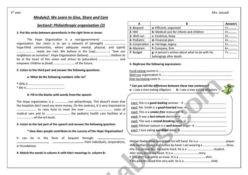 MModule 2 section 2 part 2 worksheet