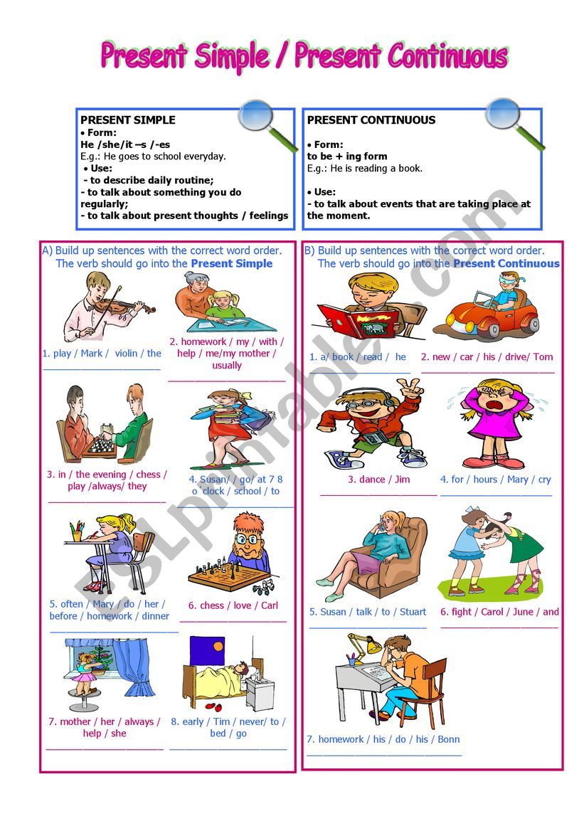 Present Simple vs Present Continuous
