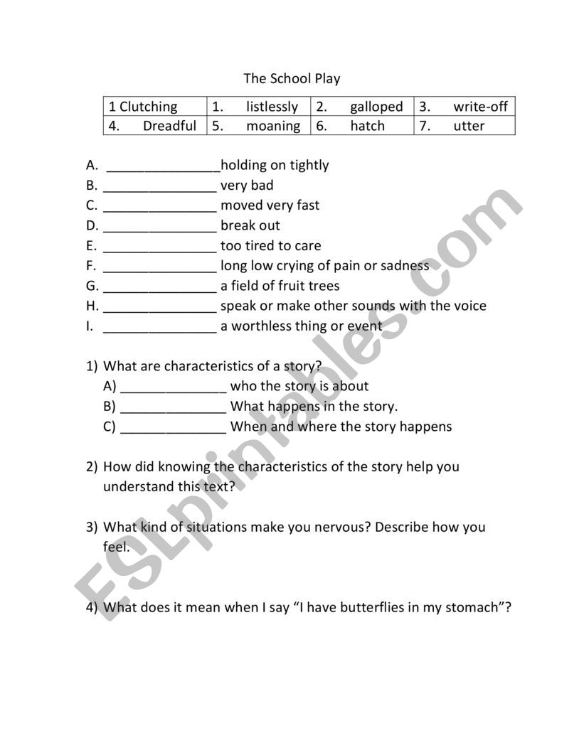 Inference worksheet