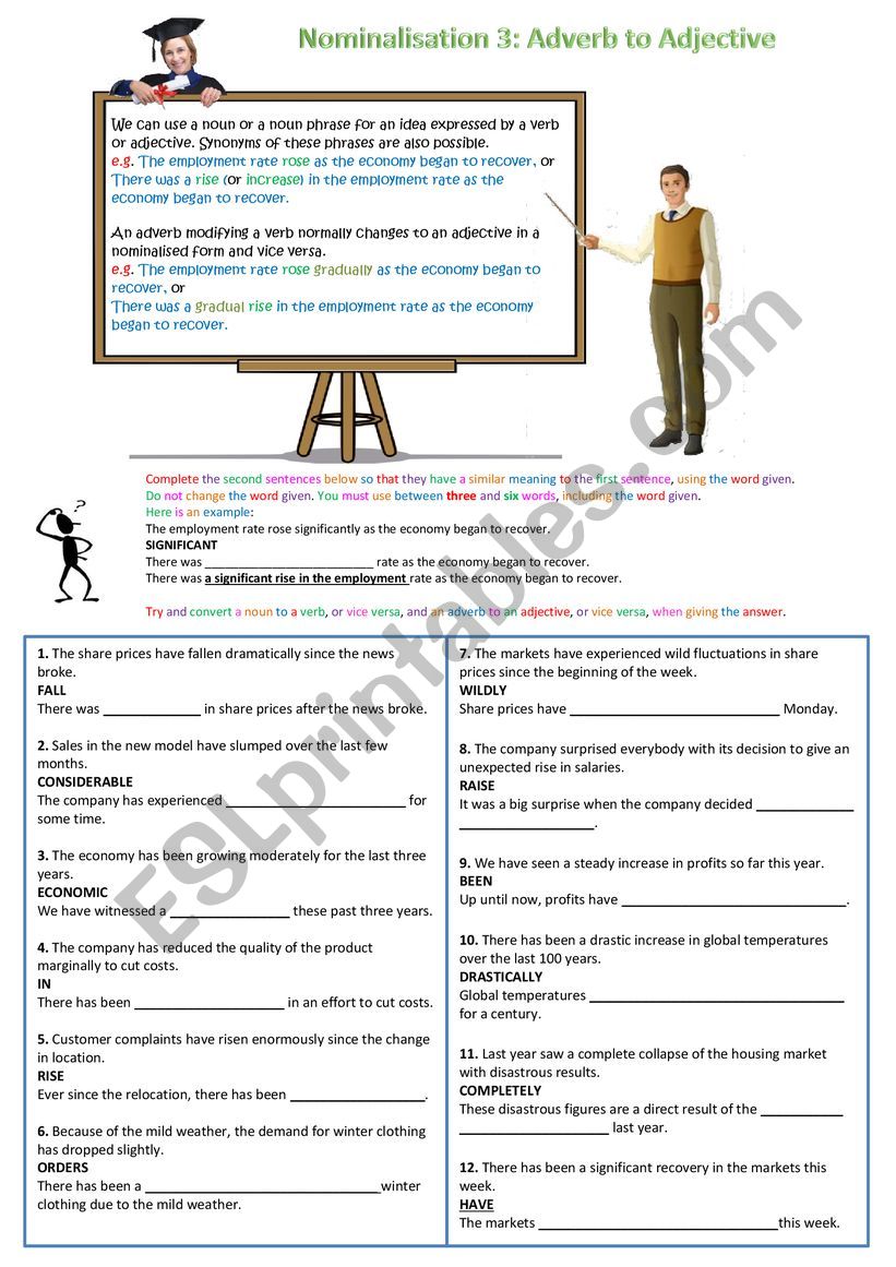 Nominalisation 3 worksheet