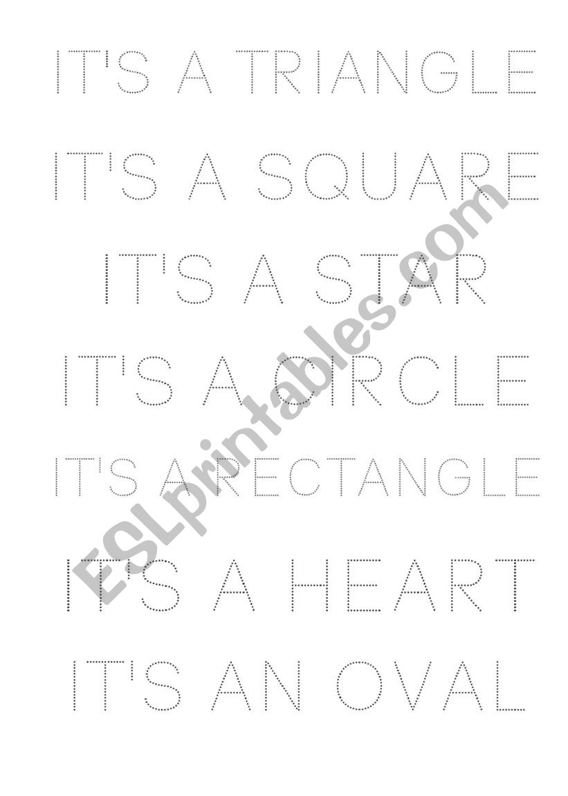 Shapes label worksheet