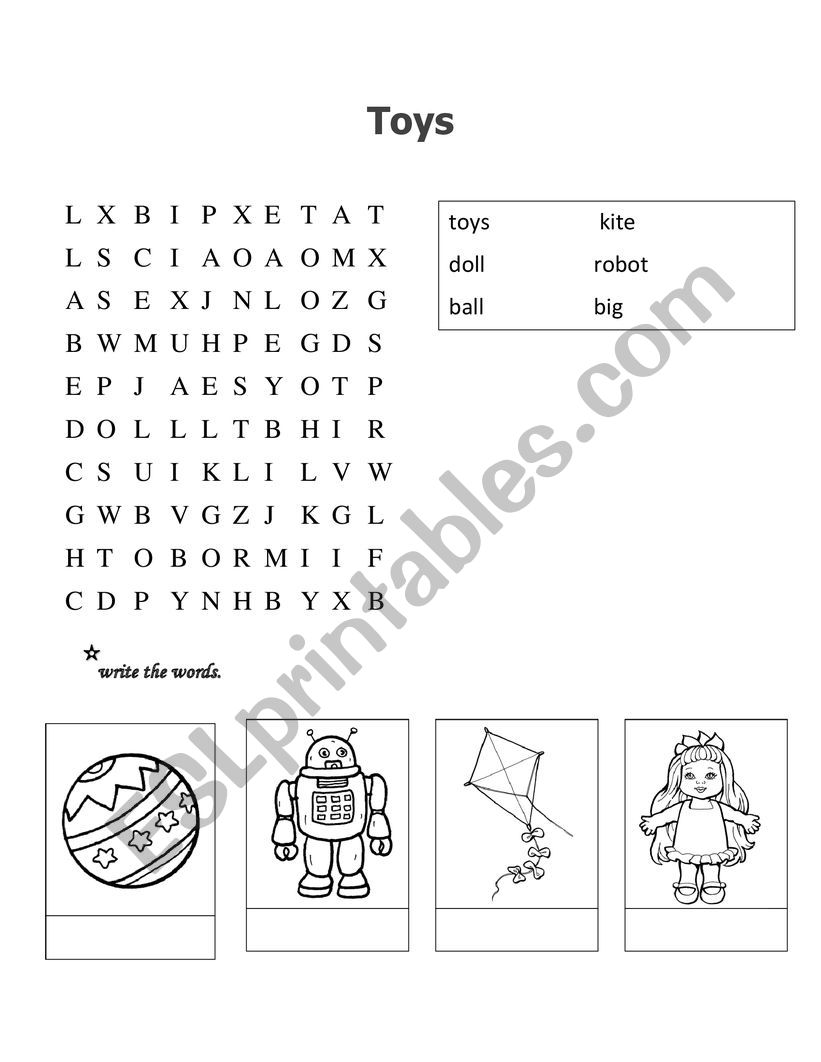 toys worksheet