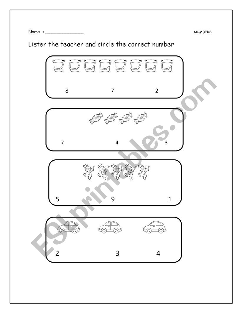 circle number worksheet