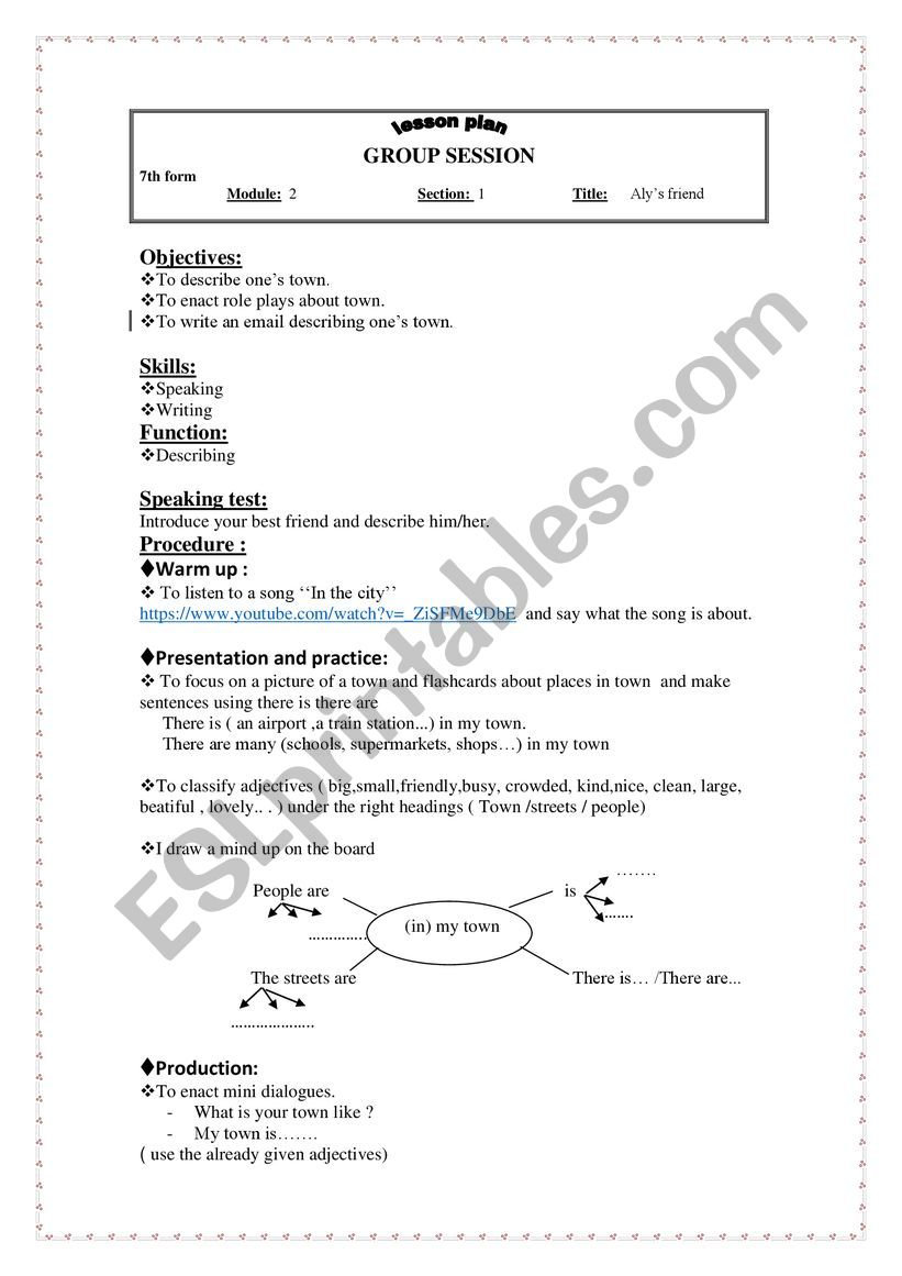 Lesson plan worksheet