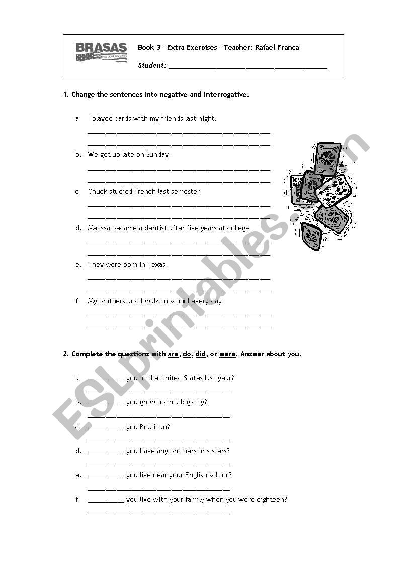 Simple Past + Comparatives worksheet