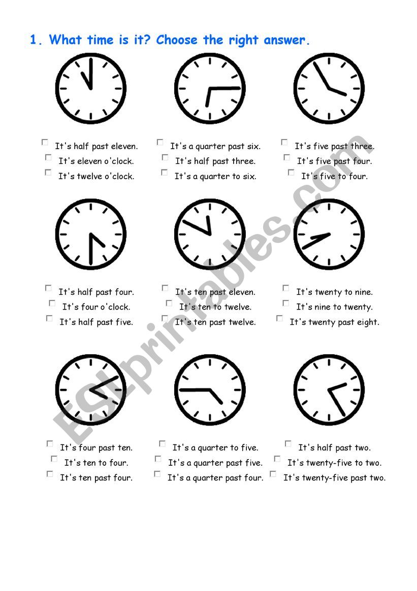 what time is it?? worksheet