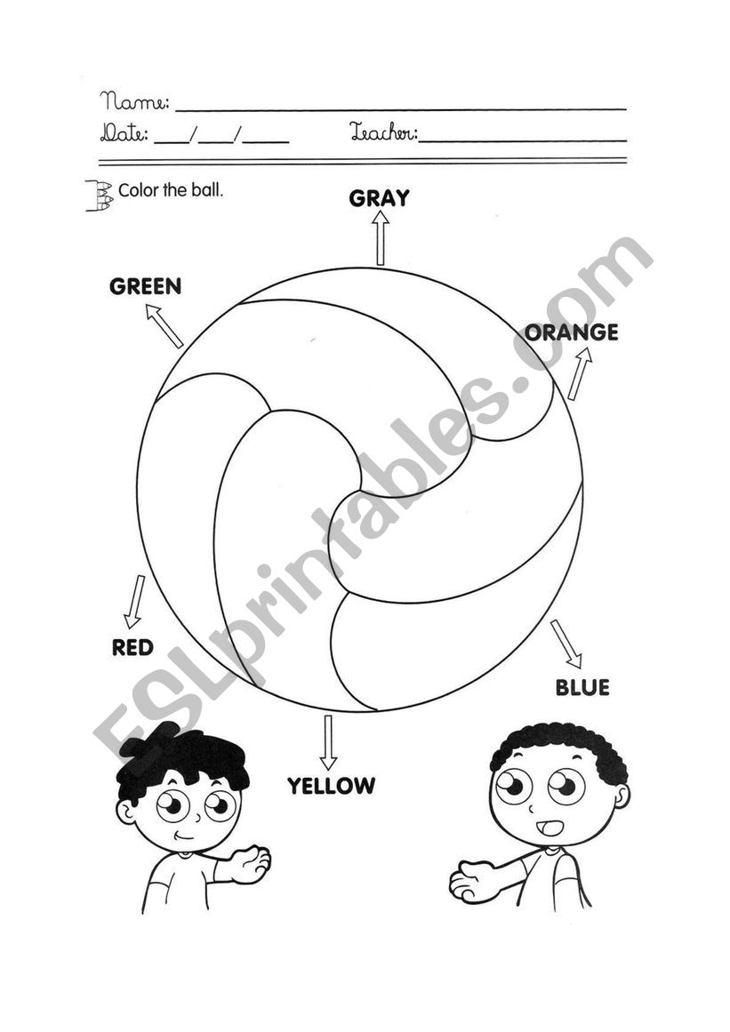 Colors activity worksheet