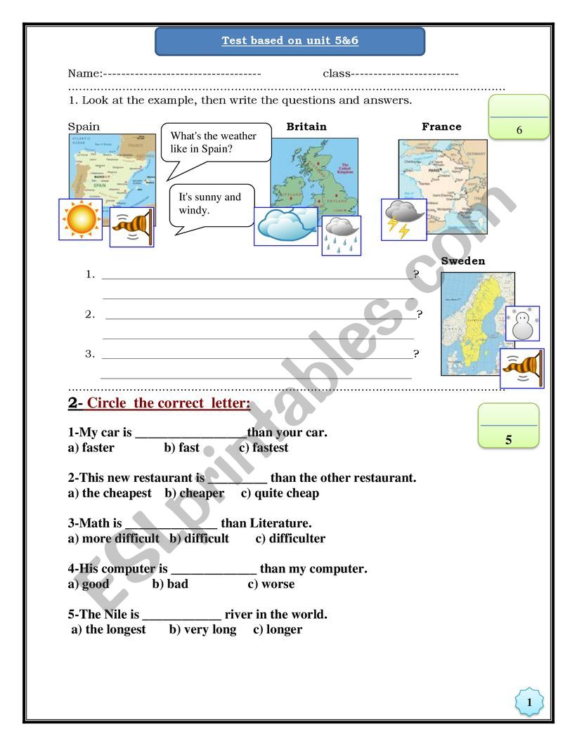 weather ,comparative and present continuose