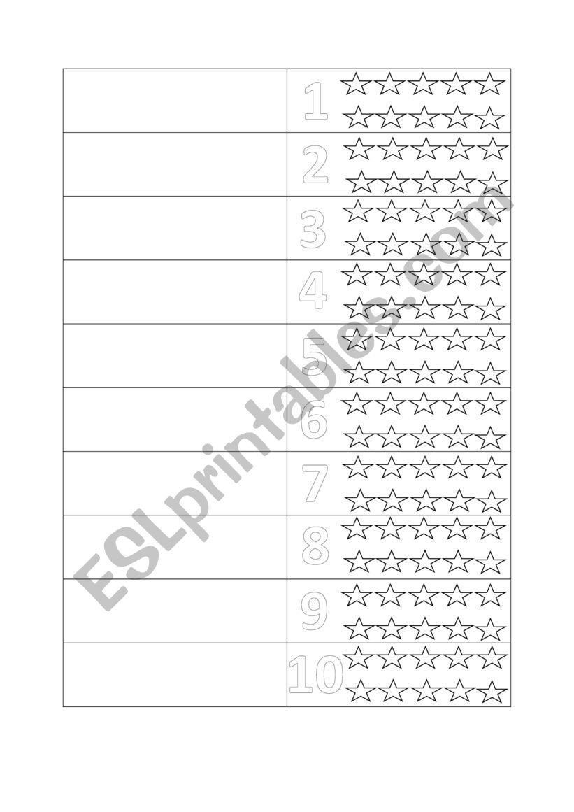 Numbers 1-10 worksheet