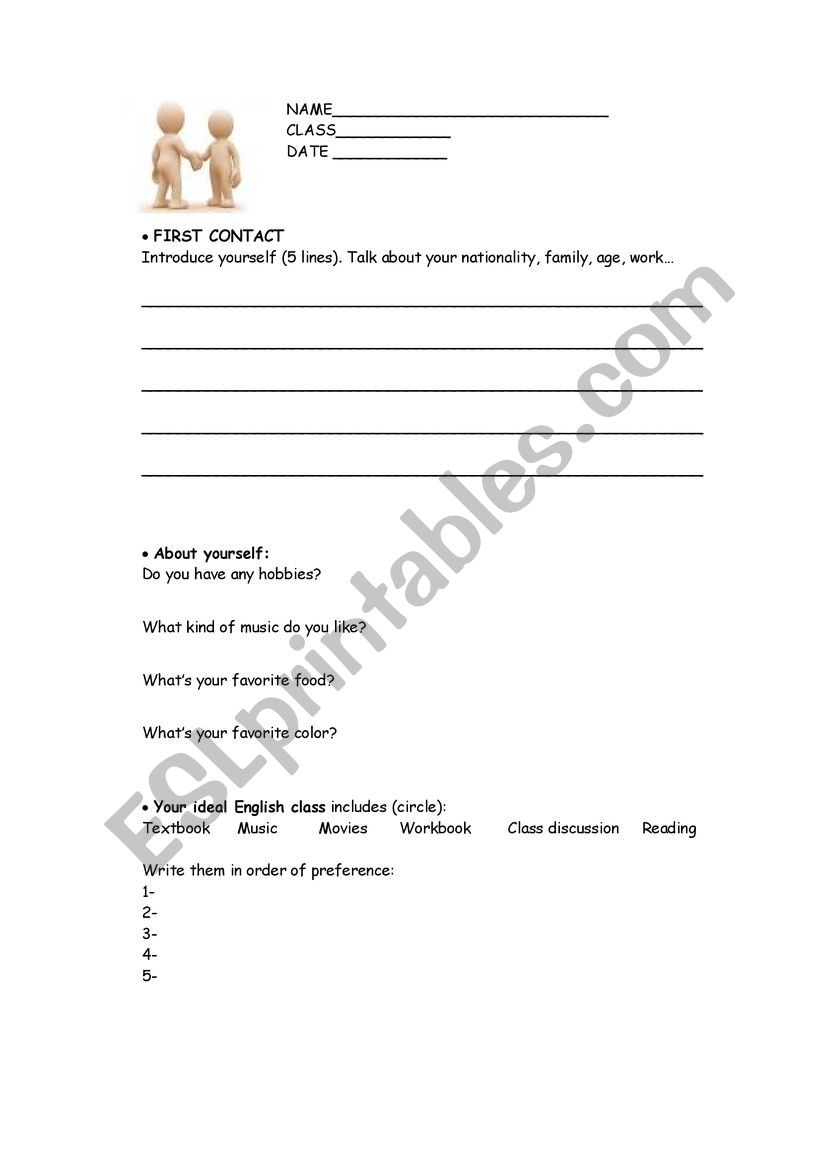 Diagnostic Test worksheet