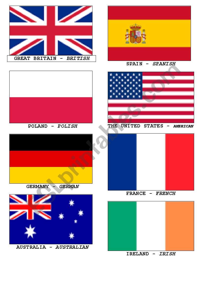 Flags worksheet