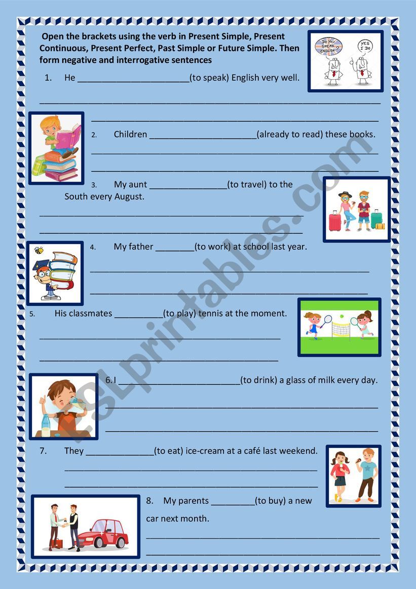 Grammar task worksheet