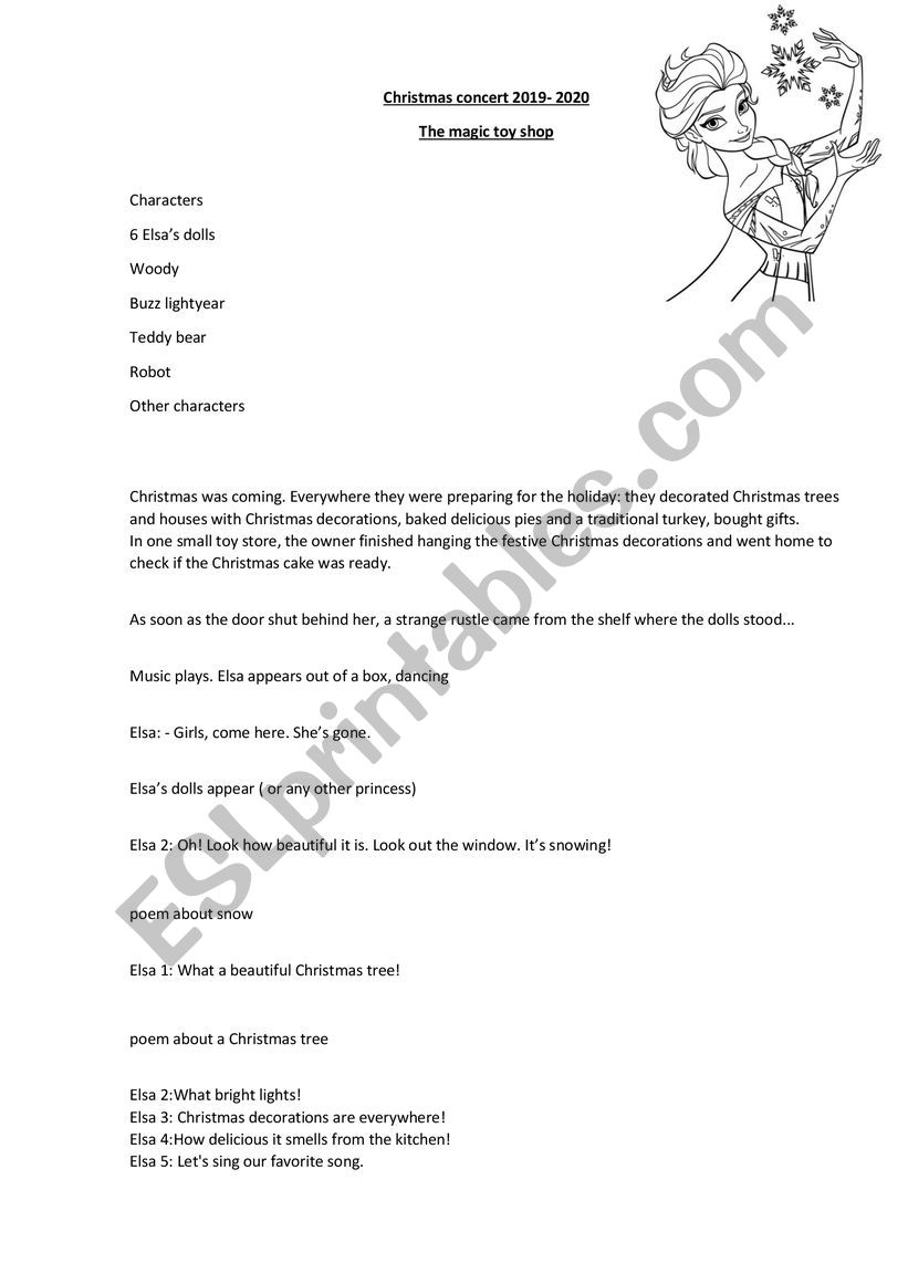 Christmas Play Script: The Magic Toy Shop (Frozen and Toy story)