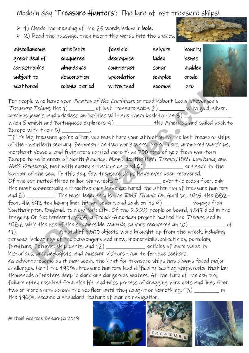 Modern day â€˜Treasure Huntersâ€™: The lure of lost treasure ships!