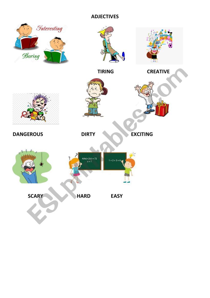 adjectives  worksheet