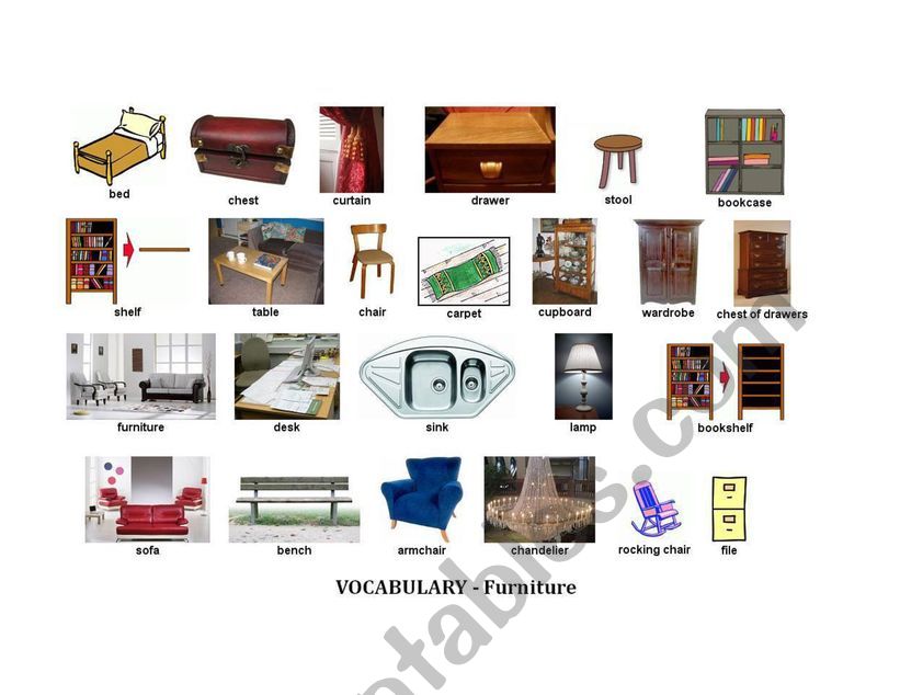 Furniture worksheet