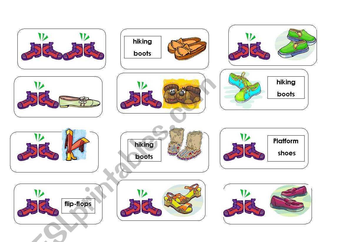 Shoes Domino ( 4 of 4 ) worksheet