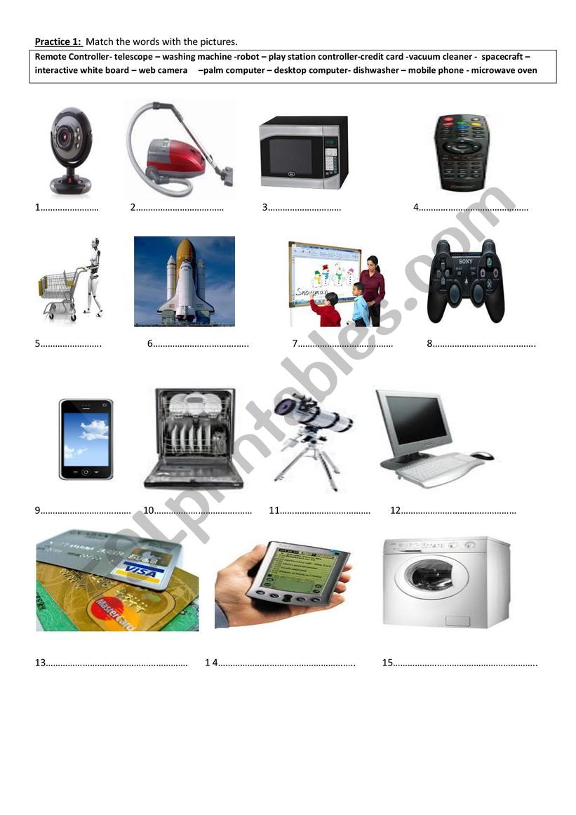 technology worksheet