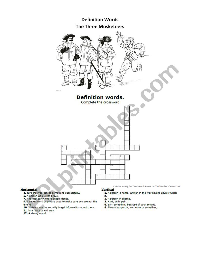 The Three Musketeers - Glossary