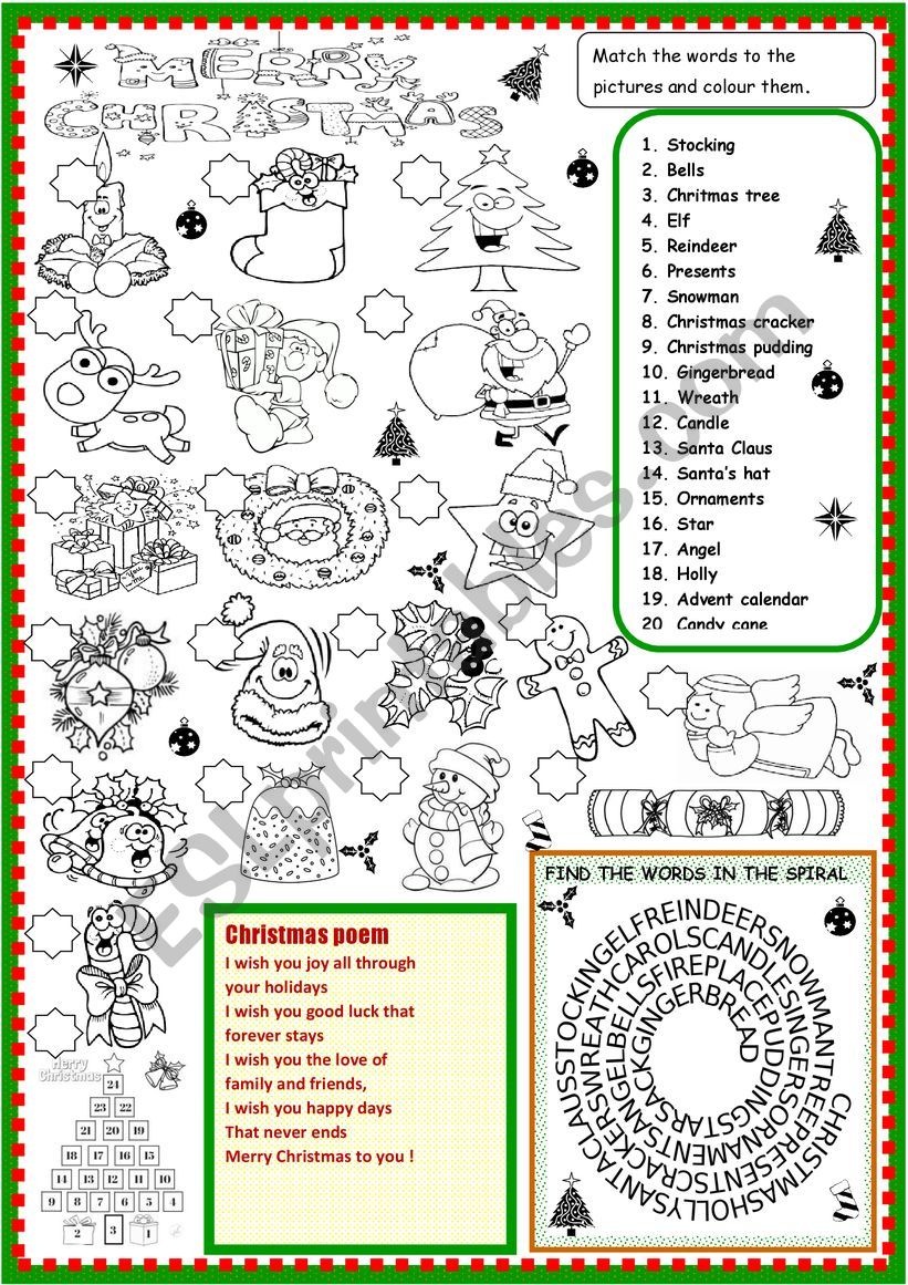 Christmas activities for young learners