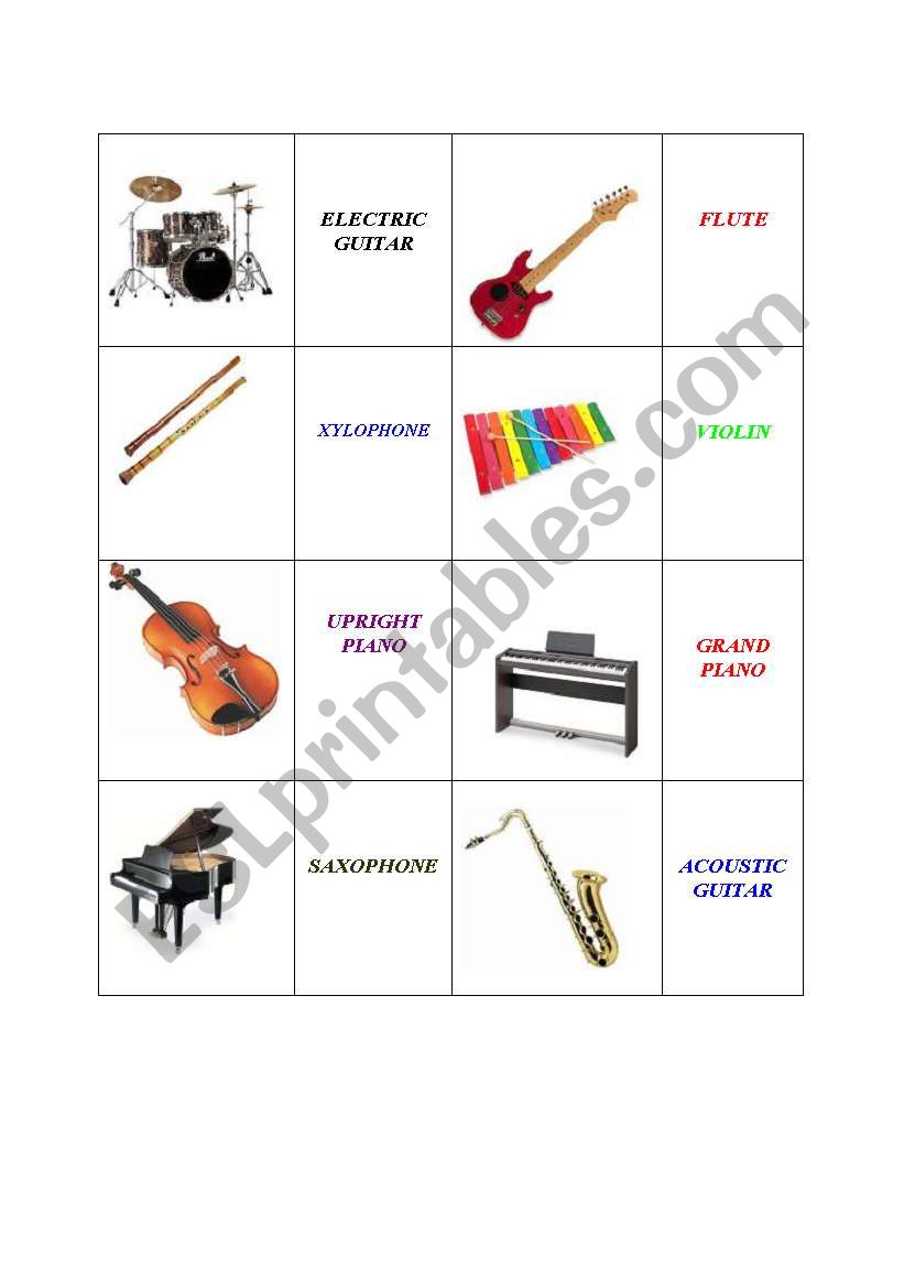 INSTRUMENTS DOMINO worksheet