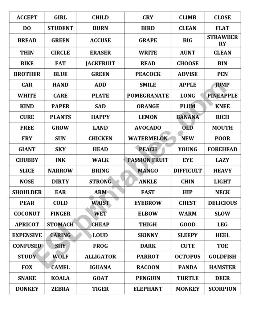 nouns worksheet