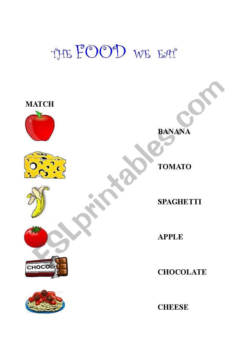  FOOD worksheet