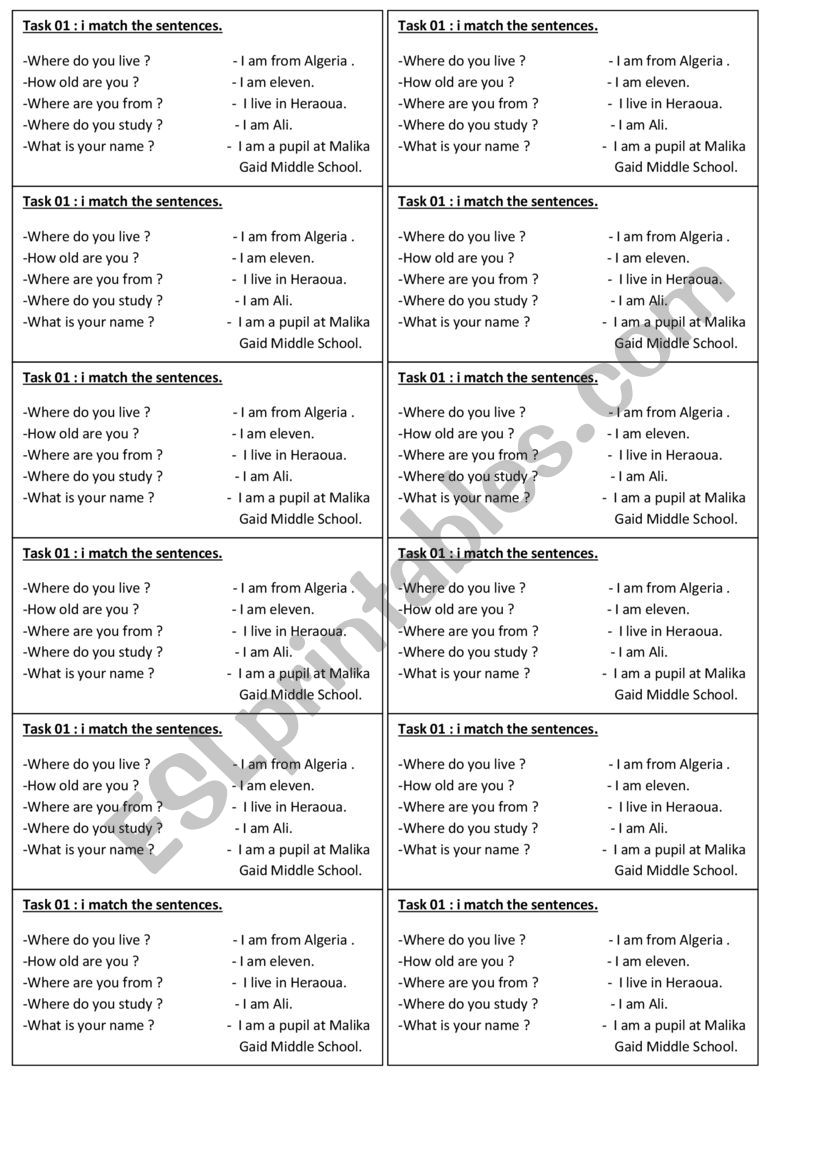 Reading pre task  worksheet