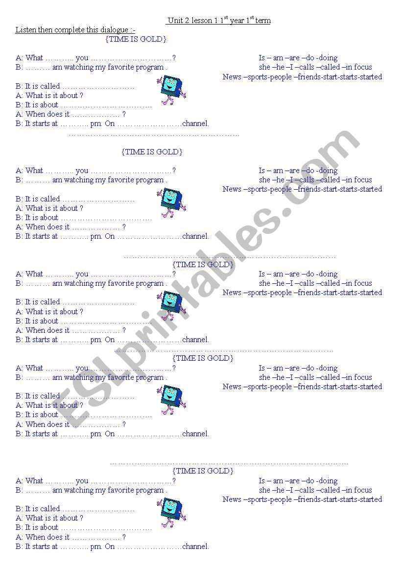 conversation worksheet