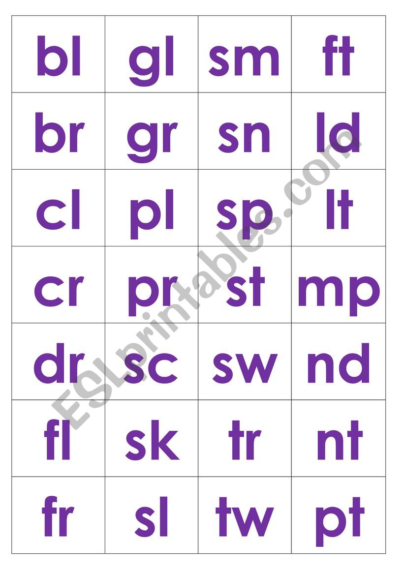 Consonant blends & digraphs (explanation included)