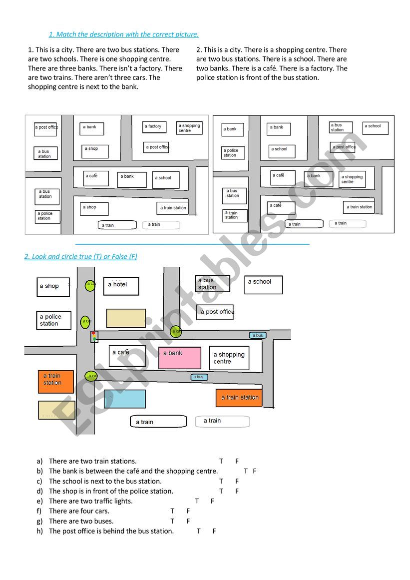 The town  worksheet