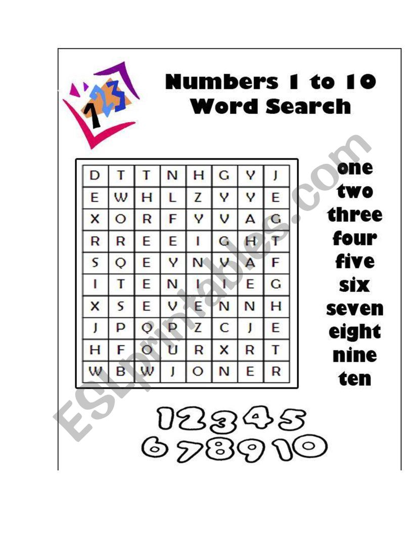 numbers 1-10 worksheet