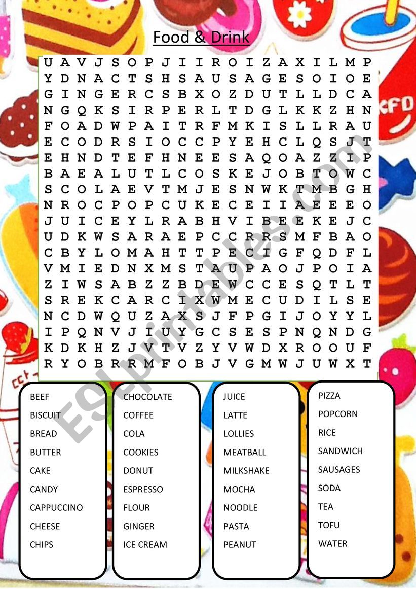 Food & Beverage worksheet