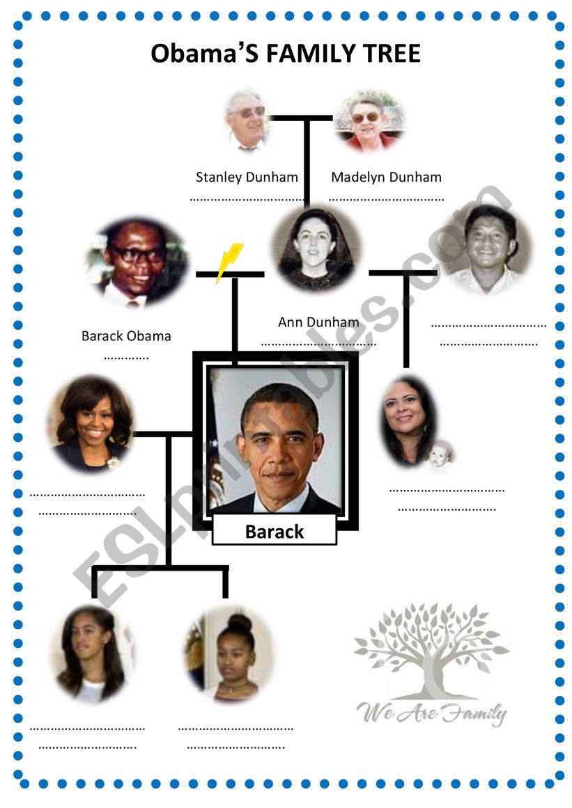 Obamas family tree worksheet