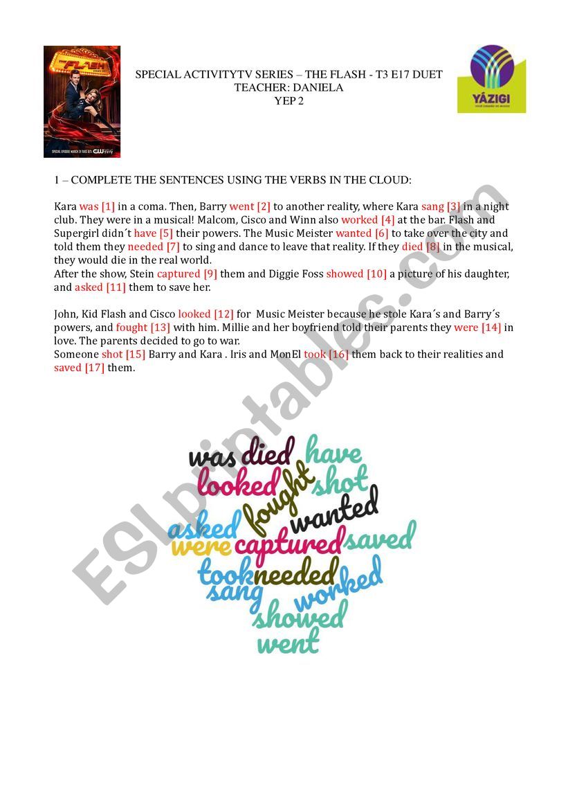 THE FLASH  worksheet