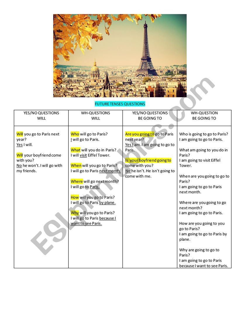 Question Making Future worksheet