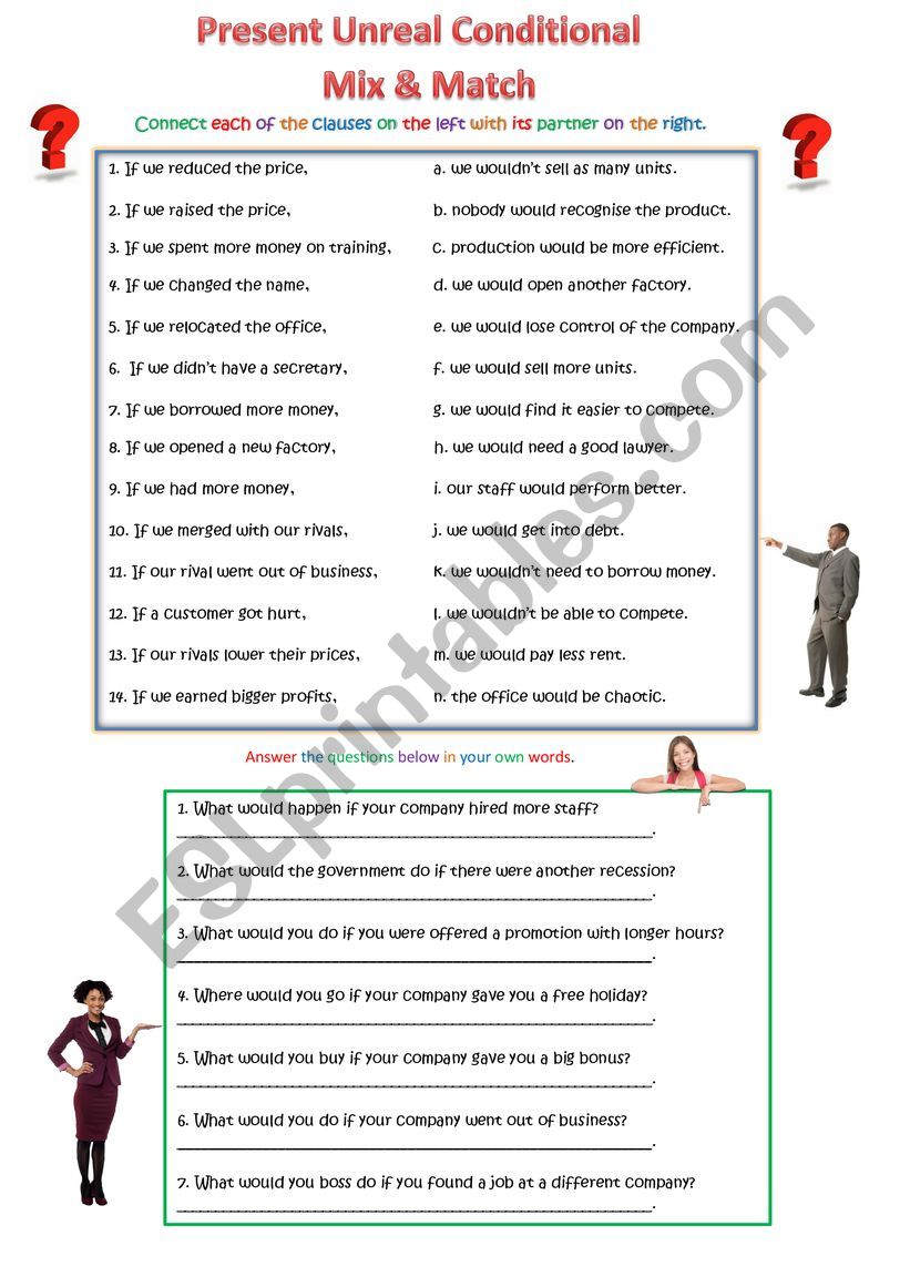 Second Conditional Mix-and-Match: Business English 