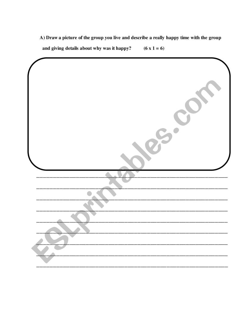 Belonging worksheet