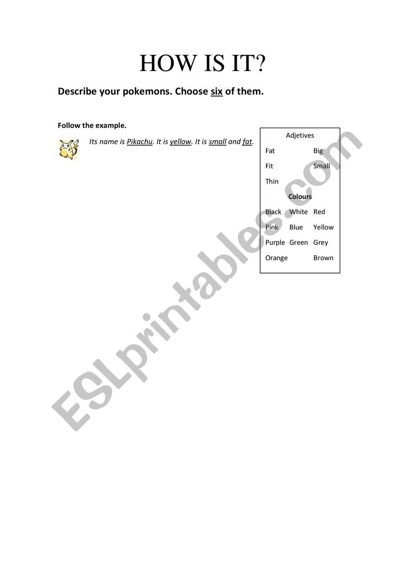 How is it? worksheet