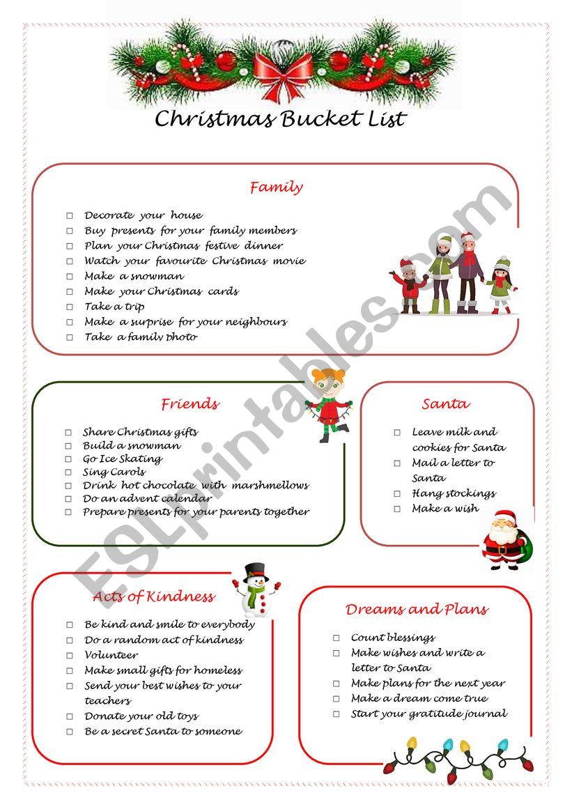 Where is my list? An easy Christmas play-theatre - ESL worksheet by  meljthomson