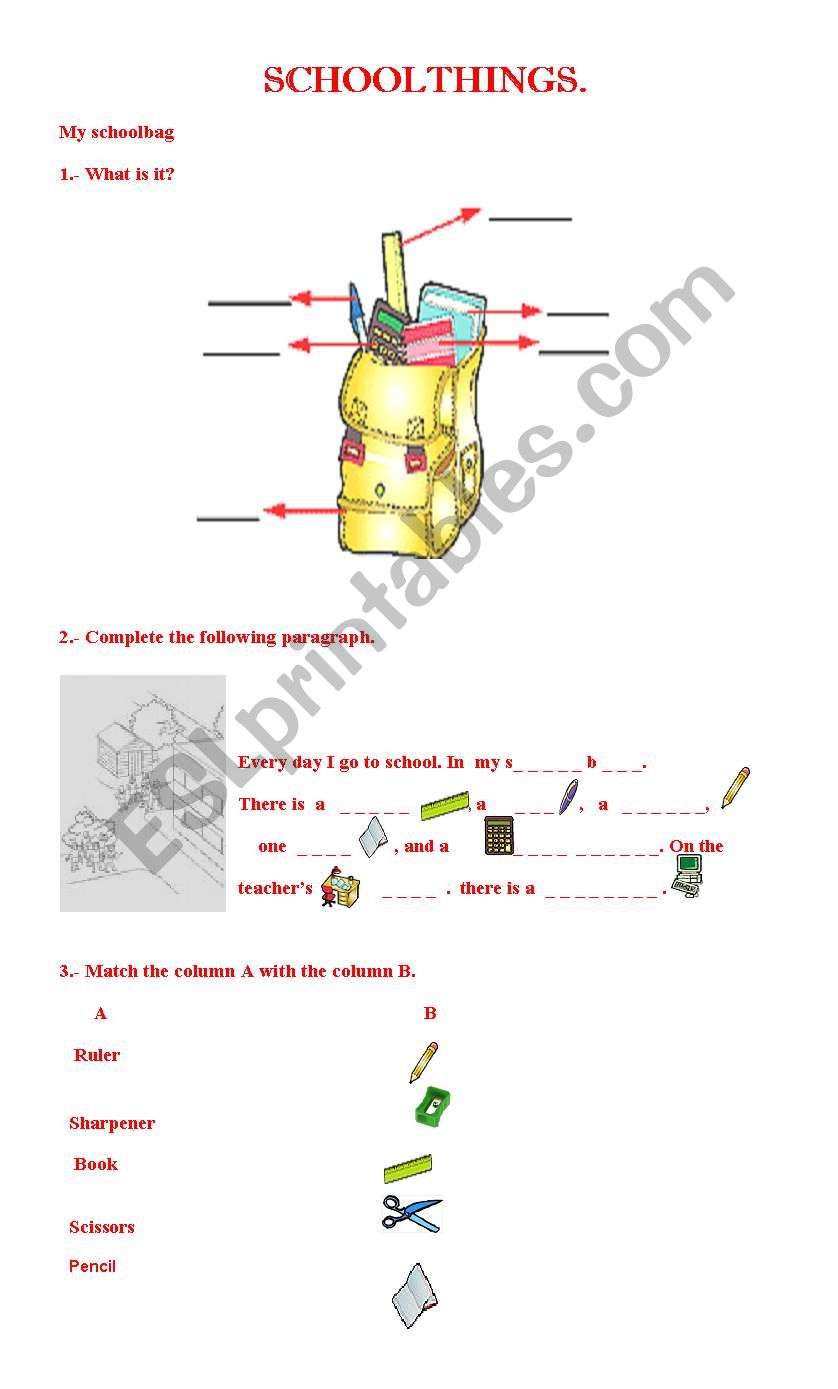 classroom worksheet