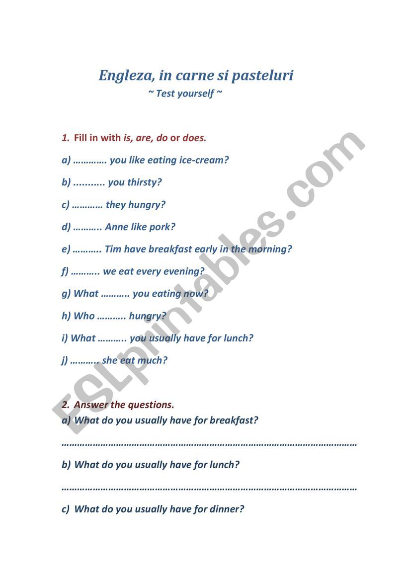 IS,ARE,DO,DOES worksheet