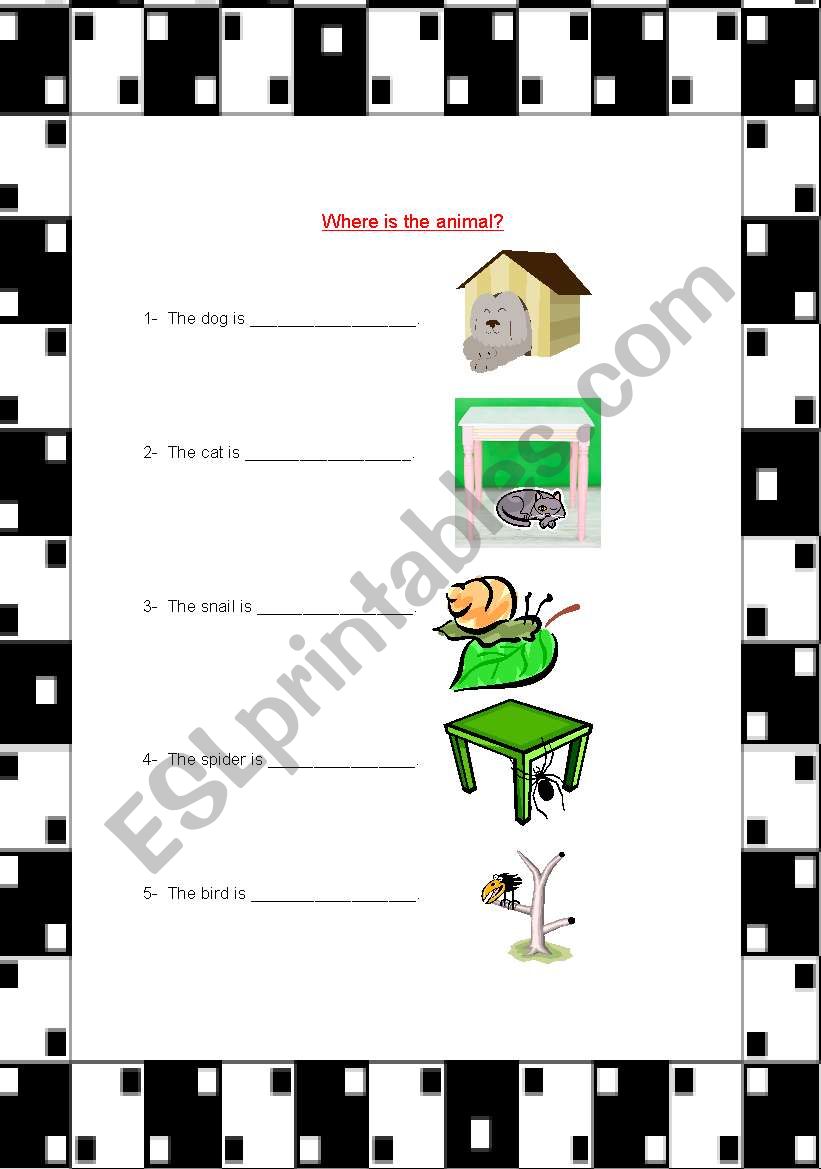 prepositions worksheet