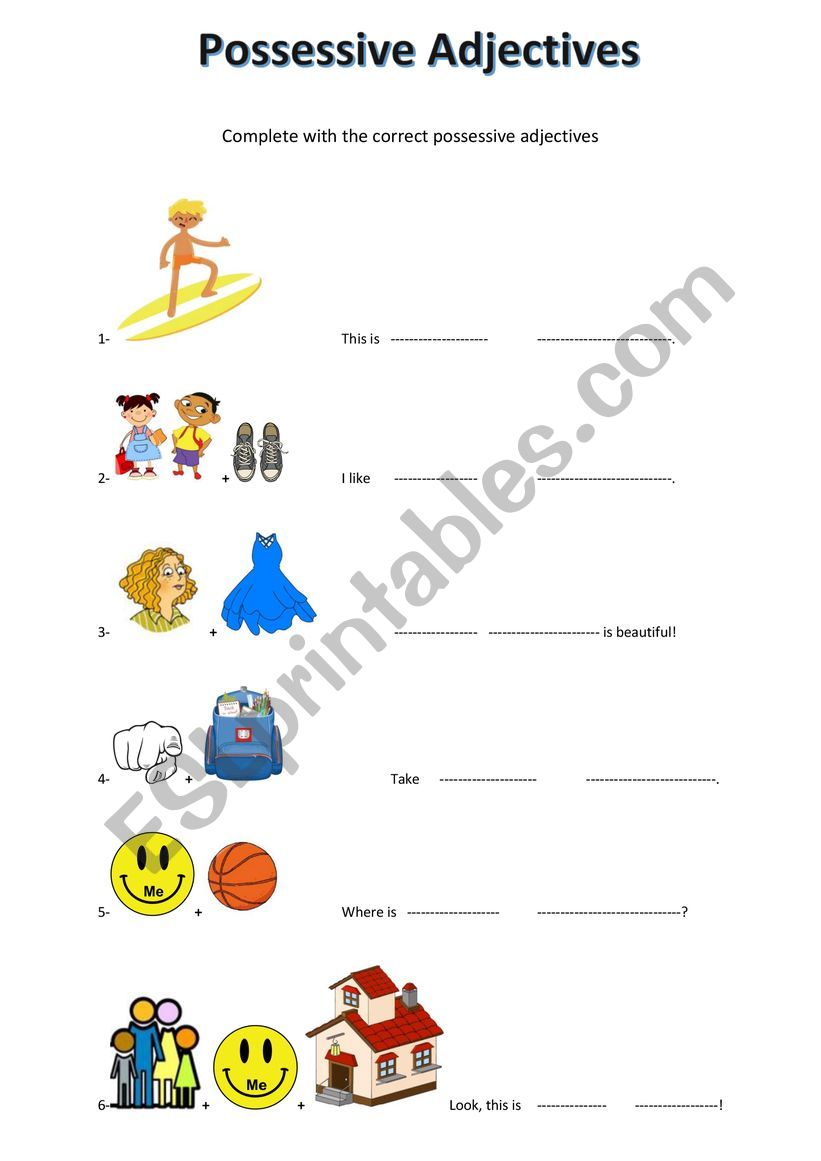 Possessive Adjectives worksheet