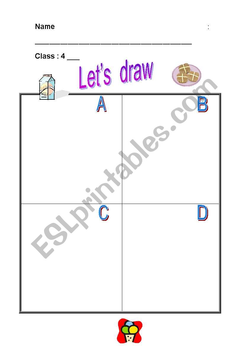 Listening and drawing worksheet