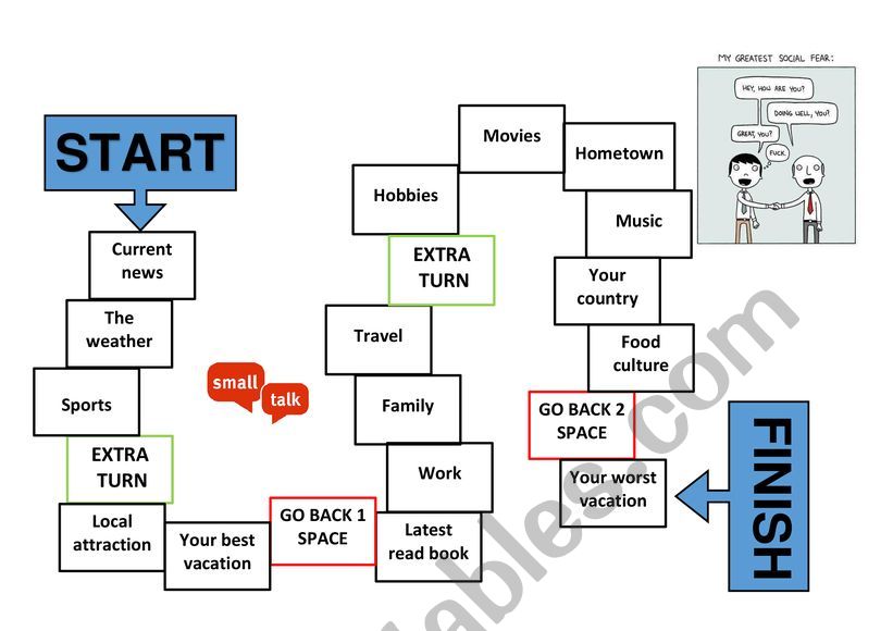 Small Talk Board Game worksheet