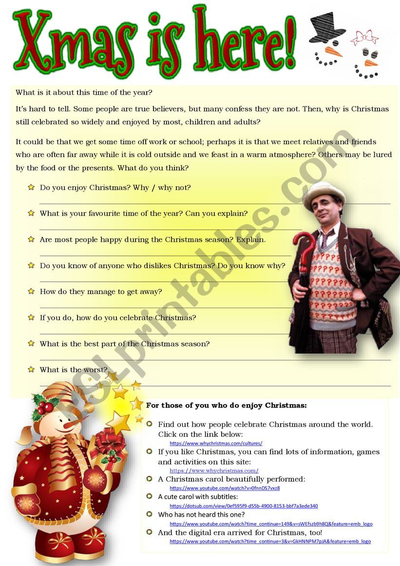 CHRISTMAS IS COMING! worksheet