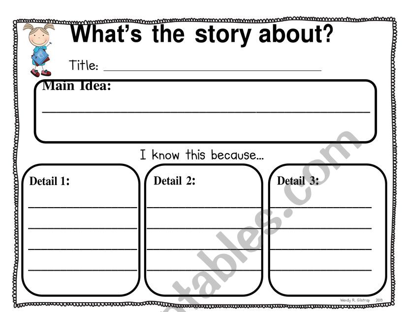 Main Idea Graphic Organizer (Freebie)